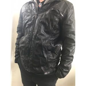 Men’s Blue by Pronto Uomo Faux Leather Moro Jacket